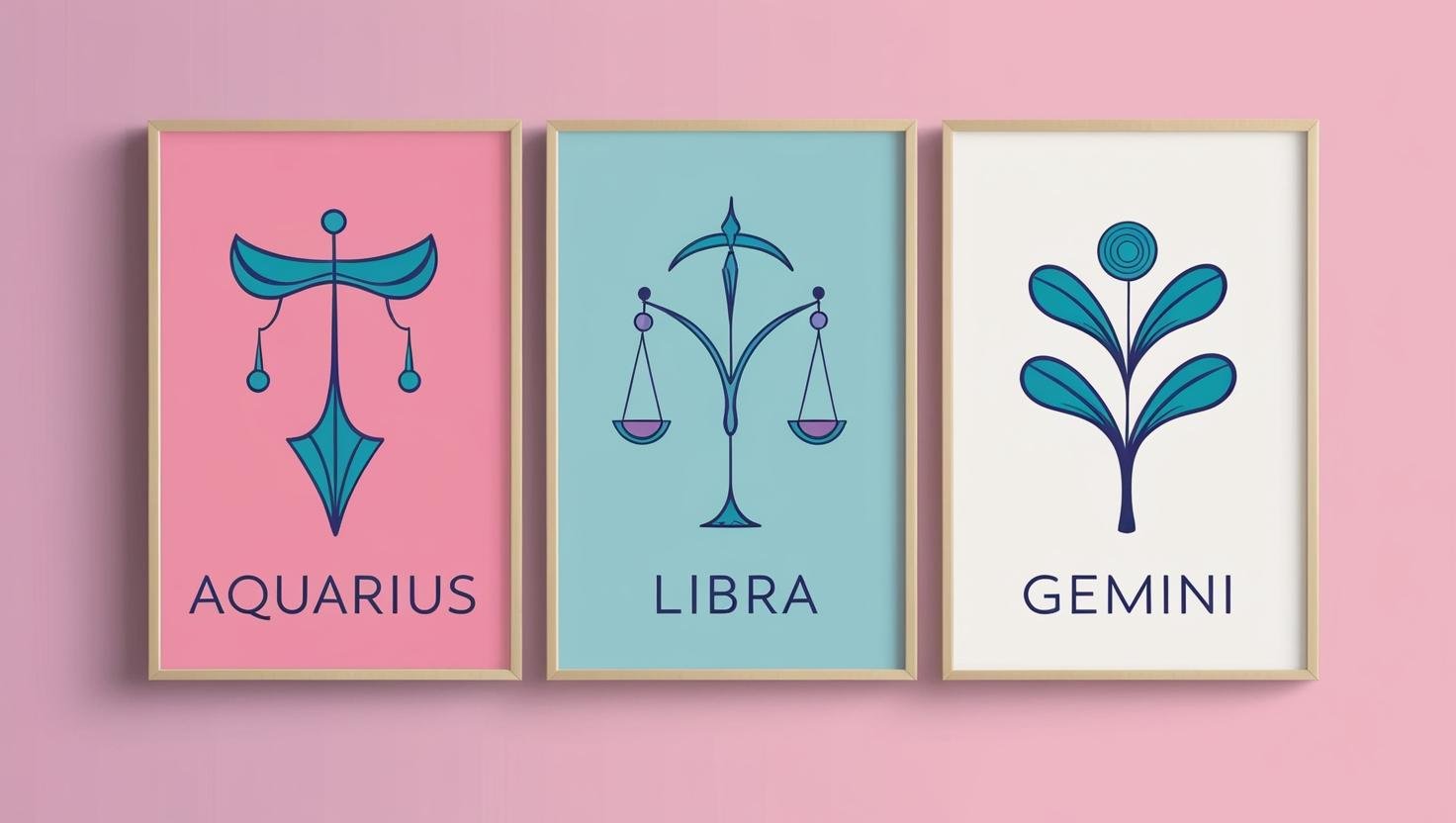 libra, acuario y geminis